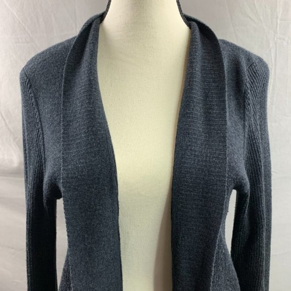 Dark Gray Side Tie Cardigan - Picture 2 of 5